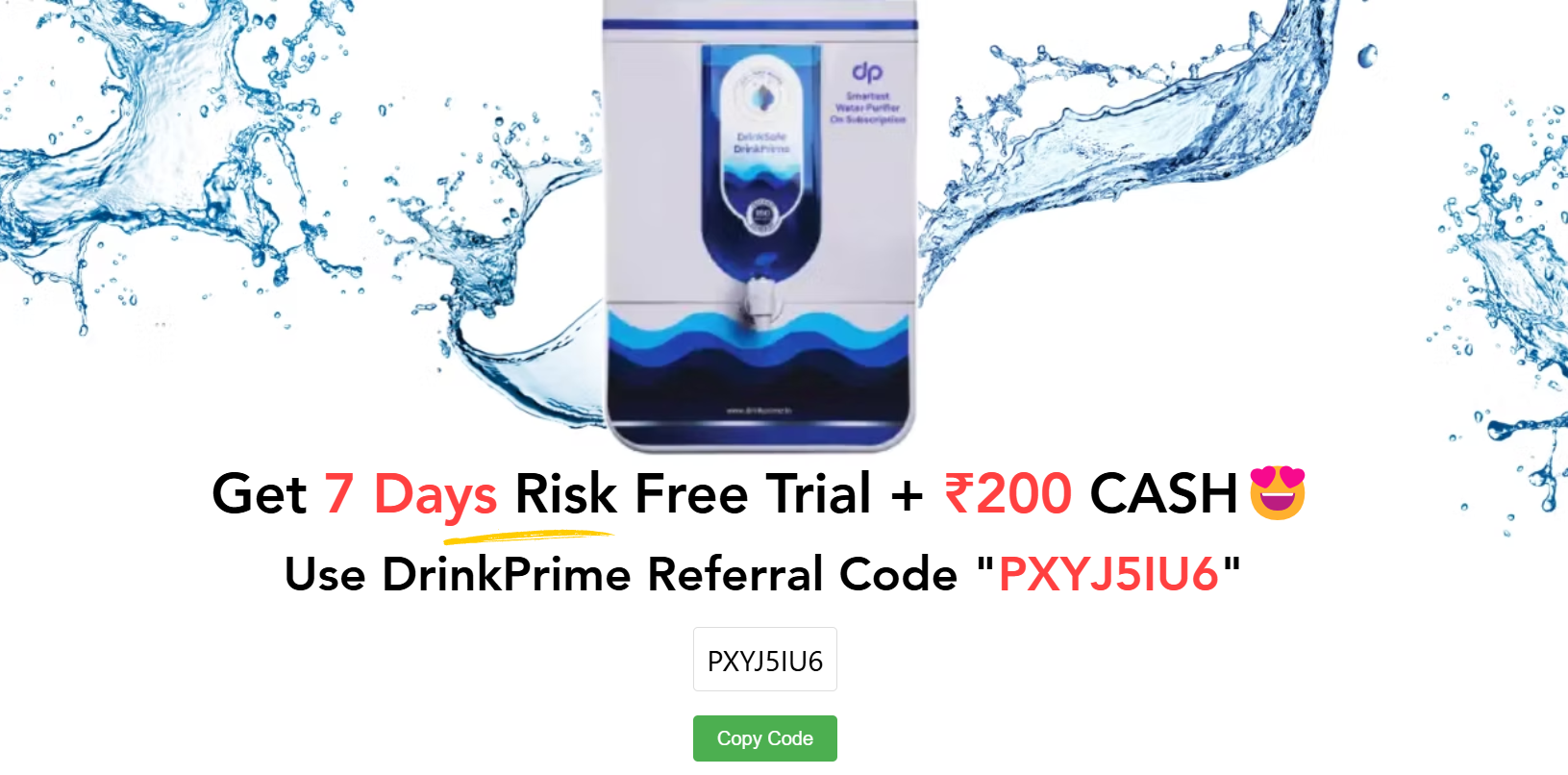 DrinkPrime Refer and Earn